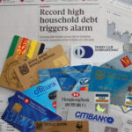 Credit cards illustrate household debt.