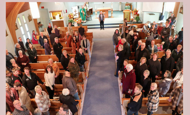 A closing Mass for Sacred Heart Parish in Lancer, SK, was held Nov. 17, with Bishop Mark Hagemoen presiding. The parish established by the Oblates of Mary Immaculate in 1913 is being decomissioned. (Photo by Crystal Bosch)