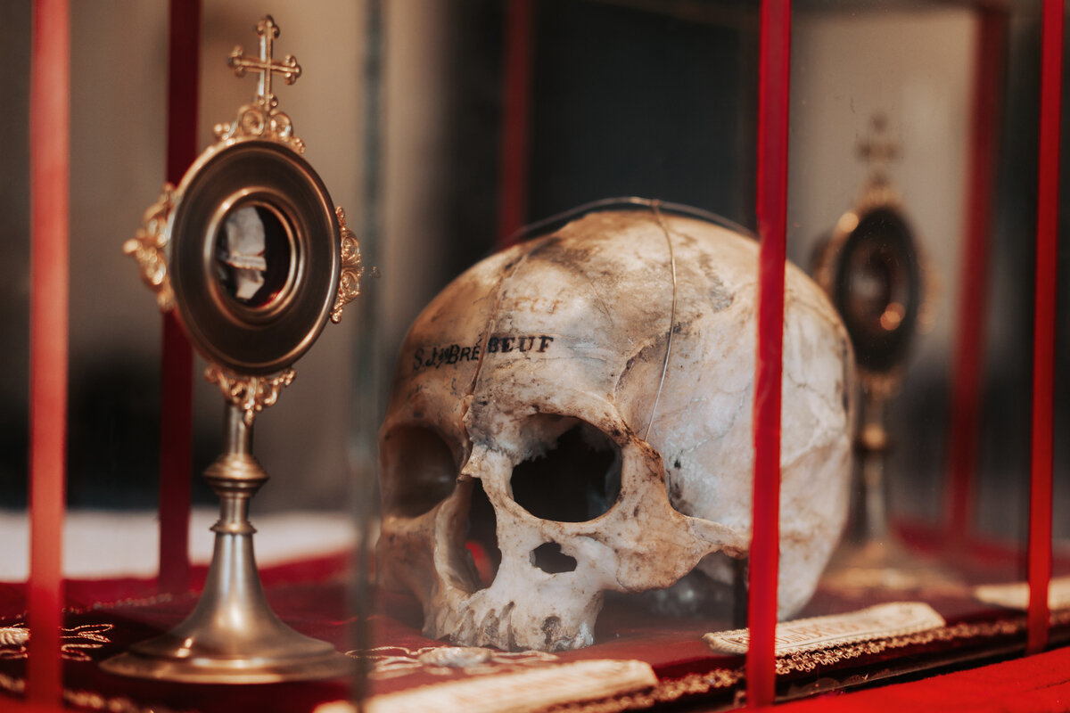 The skull of St. Jean de Brebeuf will visit Vancouver for the first time ever, along with his fellow Canadian Martyrs, St. Charles Garnier and St. Gabriel Lalemant, and Lily of the Mohawk, St. Kateri Tekakwitha. (The Shrine of the Canadian Martyrs Photos)